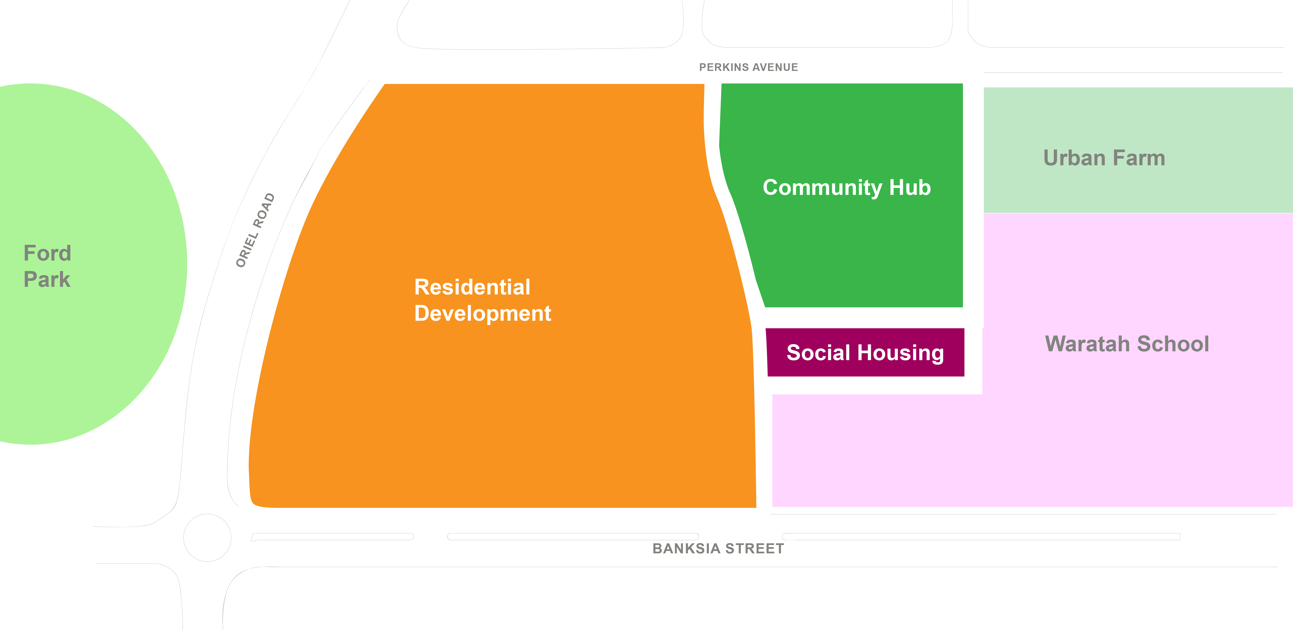 Bellfield Community Hub and Residential Development Precinct Map