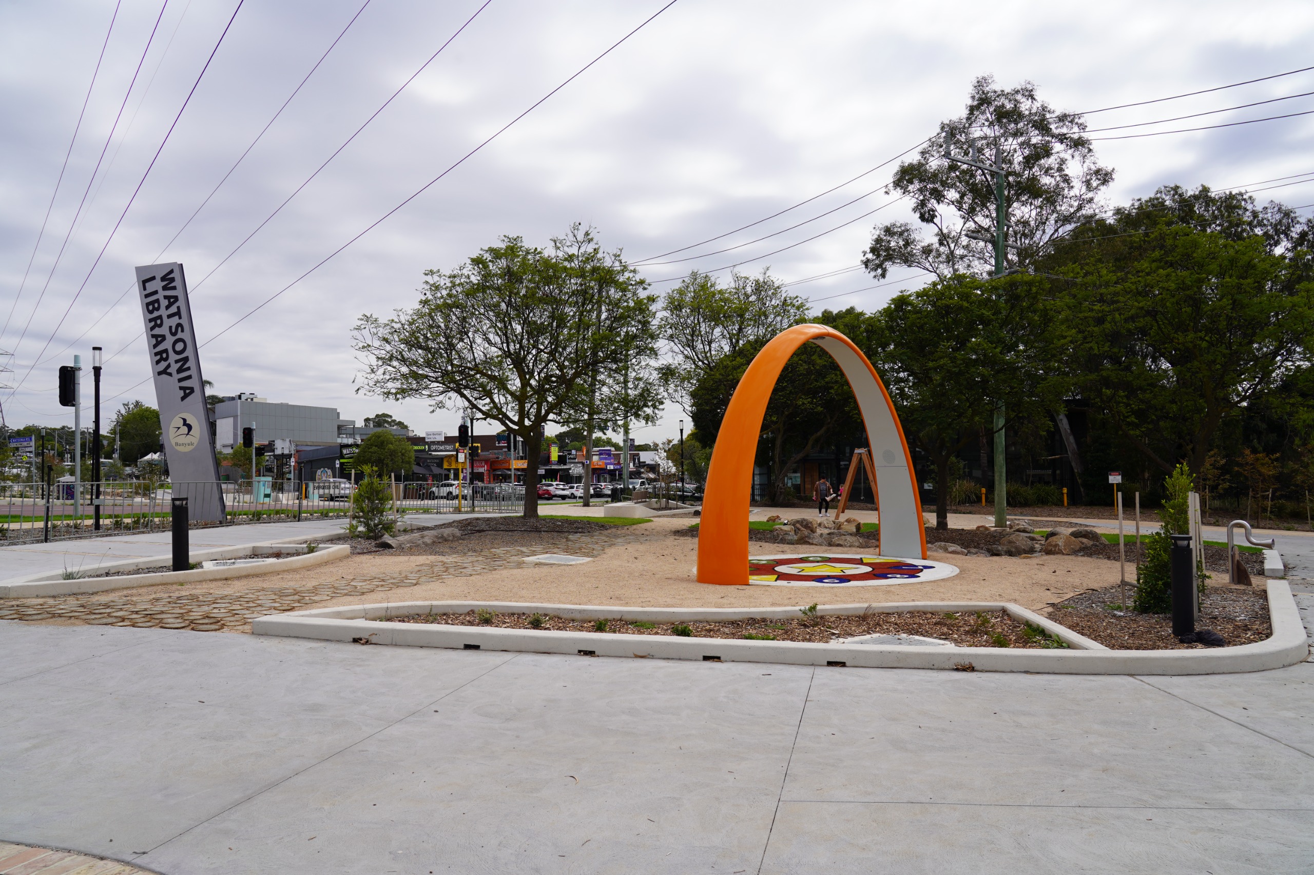 An image of a new playspace outside Watsonia Town Square 
