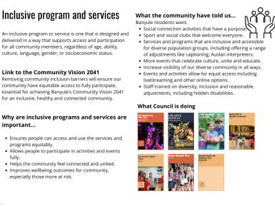 Inclusive Programs and Services