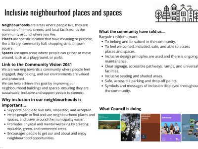 Inclusive Neighbourhood Places and Spaces